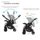 thumbnail image 3 of Carriola con Autoasiento Reversible Reclinable y Plegado Fácil Elite D'Bebe - Gris, 3 of 7