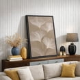 thumbnail image 4 of Framed Canvas Print Minimalist White Ginkgo Leaves Botanical Wall Art Neutral Modern Nature Decorative for Living Room Bedroom - 24"x36" BLACK, 4 of 8