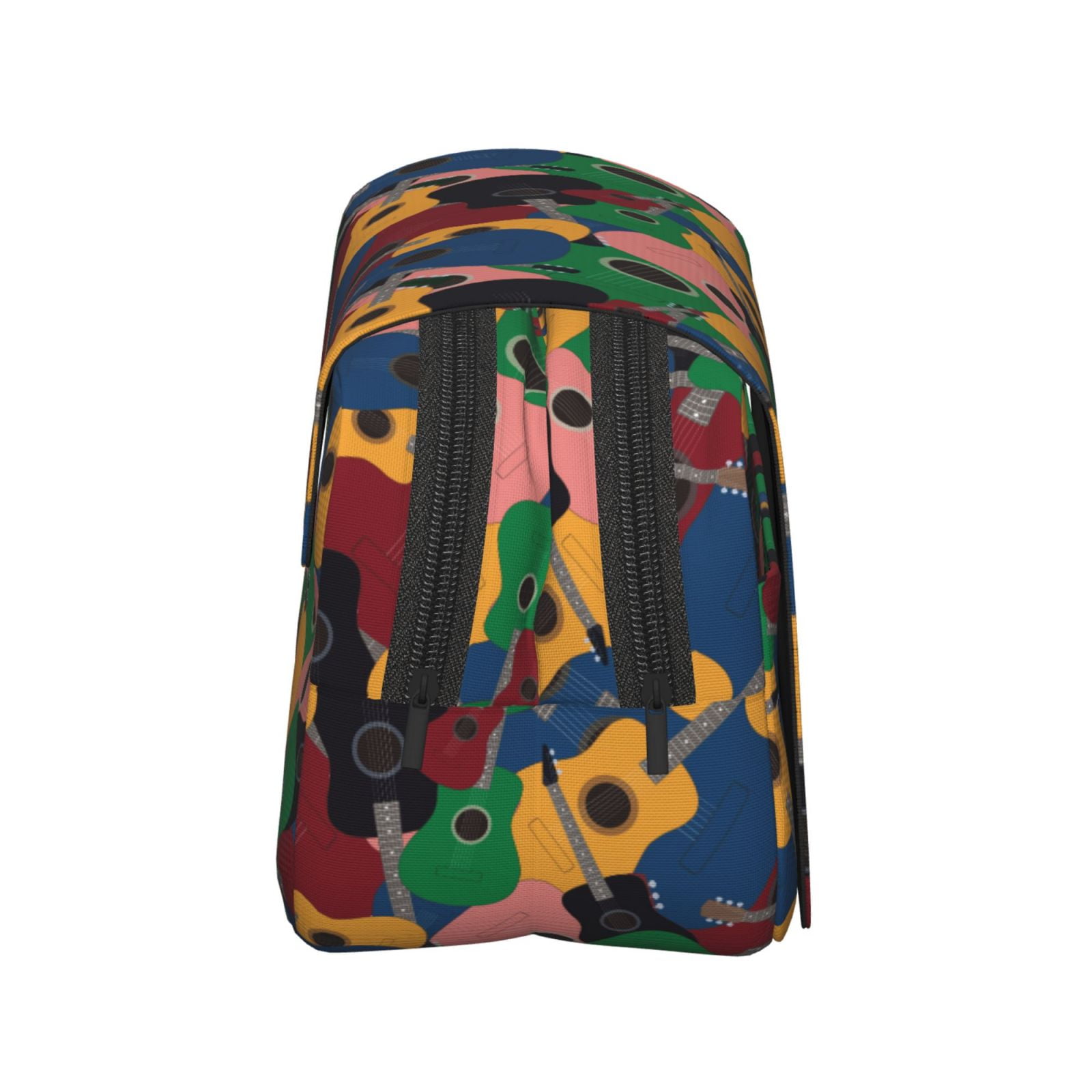 Rateoe Colored Guitars Pattern Double Clamshell Pen Case, Storage Organizer with Two Zipper Compartments– Holds Up to 50 Pencils & Pens