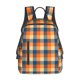 thumbnail image 1 of Disketp Warm Orange Plaid Mochila Ligera e Impermeable, Mochila de Día Resistente para Viajes, Senderismo y Uso Diario para Hombre y Mujer, 1 of 7