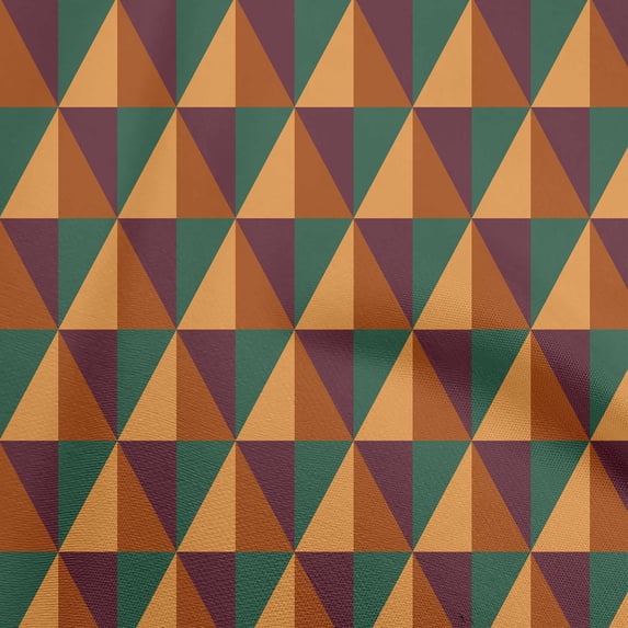 oneOone Viscose Chiffon Orange Fabric Geometric Craft Projects Decor Fabric Printed By The Yard 42 Inch Wide