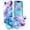 Light Purple, variant on AVOCASE for iPhone 16e Case 2025,with Magnetic Invisible Ring Stand [Compatible with MagSafe],Rugged Slim Shockproof Marble Pattern Design Case for Women Men Girls,Pink Clear/Glitter