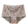 thumbnail image 2 of Viluyesy Women's Lace Cheeky Panties, Breathable Stretch High Waist Ladies Briefs Khaki 2XL, 2 of 4