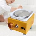 thumbnail image 3 of Mini Rueda de Cerámica Eléctrica, Plato Giratorio para Dar Forma a La Arcilla, Artesanías de Cerámica, Herramienta de Bricolaje para Niños, Principian Amarillo perfecl Rueda de cerámica, 3 of 8