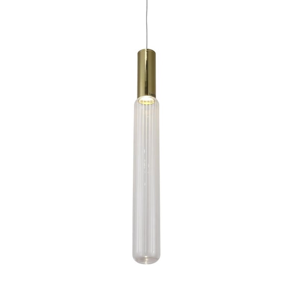 Bethel International LED Pendant Gold Metal & Glass