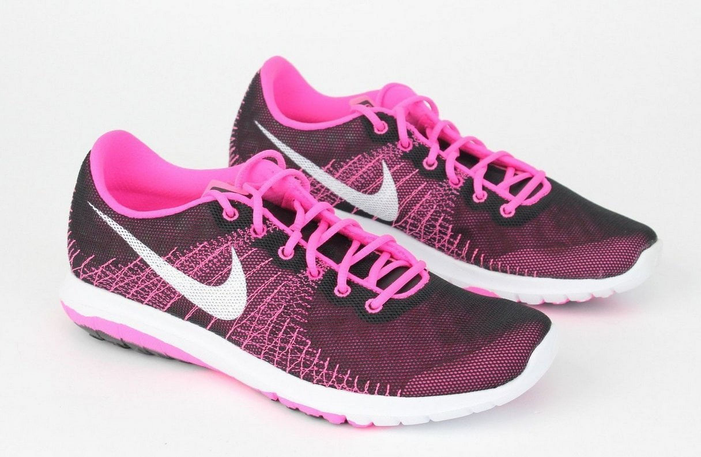 Nike Flex Fury Grade School Girls Running Shoe (Pink/Black/White 5.5) - image 2 of 4