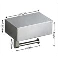 thumbnail image 2 of Toilet Paper Holder with Shelf, Flushable Wipes Dispenser for Bathroom, Self Adhesive Toilet Paper Holder with Storage - Stainless Steel Toilet Holder, 2 of 3