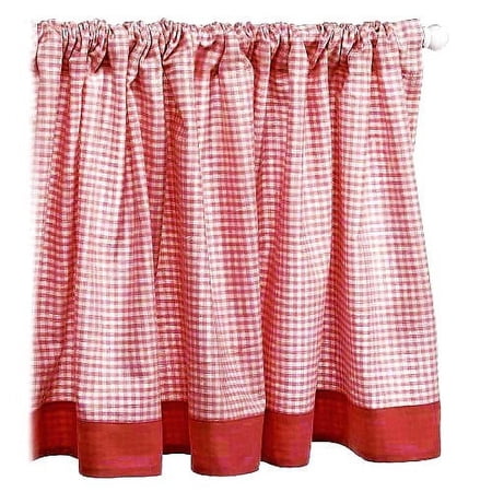 Seed Sprout Basics Gingham Window Valance, Red