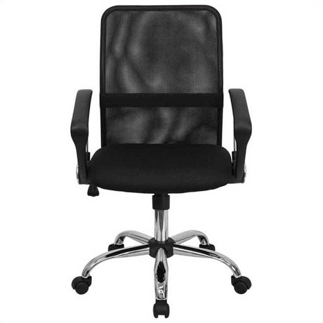 flash furniture mid back black mesh computer office chair with