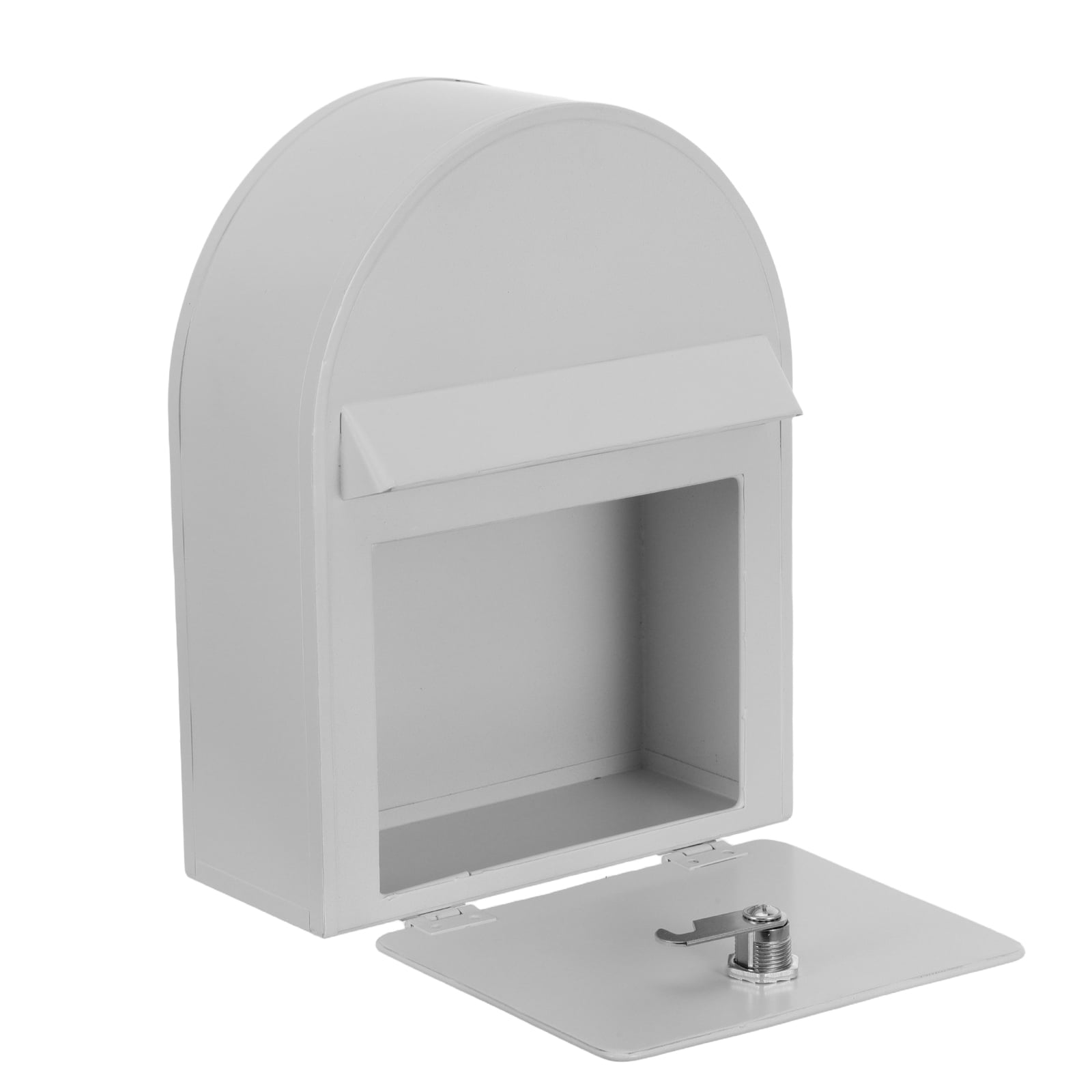 DEEPCRAFF White Iron Vintage Wall Mount Mailbox for Storage with Elegant Finish