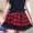 Red, variant on Idoravan Women's Basic Versatile Skirt Clearance Fashion Women Skirt Strap Ladies Skirts Plaid Printed High Waist Bow-knot Skirt