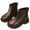 Brown, variant on Fashionable Girls Mid Calf Boots Comfortable Winter Footwear For Teen Youth Casual Wear Durable Leather Design Girl Bling Boots High Boots Size 6