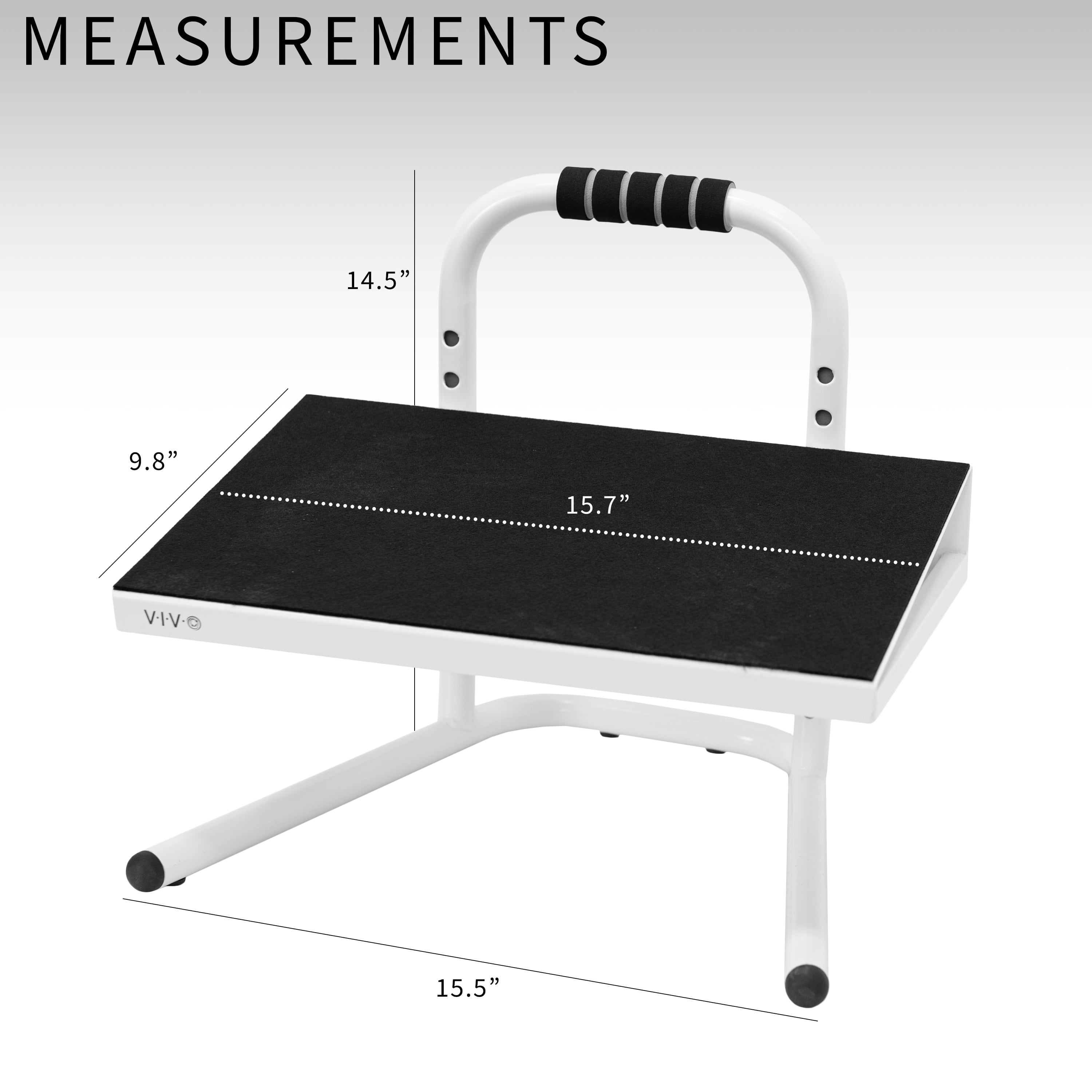 Large HD Adjustable Footrest for Desk or Bench
