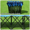 thumbnail image 2 of SUNNYOUTDOOR 6 Seater Portable Folding Bench Seat Collapsible Soccer Bench, Portable Bench Seats for Bleachers, Camping, Sideline, with Carrying Bag, Blue, 2 of 4