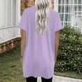 thumbnail image 4 of Outfmvch Tunic Tops for Women Loose Fit Dressy,High Low Shirts for Women,Tunic Blouse,2025 Short Sleeve V Neck Shirts Fit Oversized Tshirts Tunic Tops,Tunic Blouse,Tunic Blouse Pink 2XL, 4 of 9