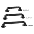 thumbnail image 3 of 19 Inch Bathroom Grab Bar with Luminous Circle Toilet Shower Bathtub Handicap Support Balance Grab, 3 of 8