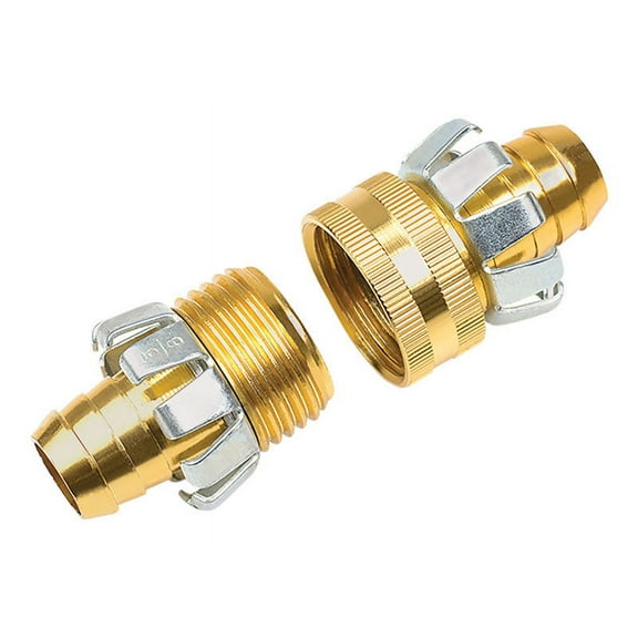 Melnor  5/8 in. Brass  Threaded  Male/Female  Hose Mender