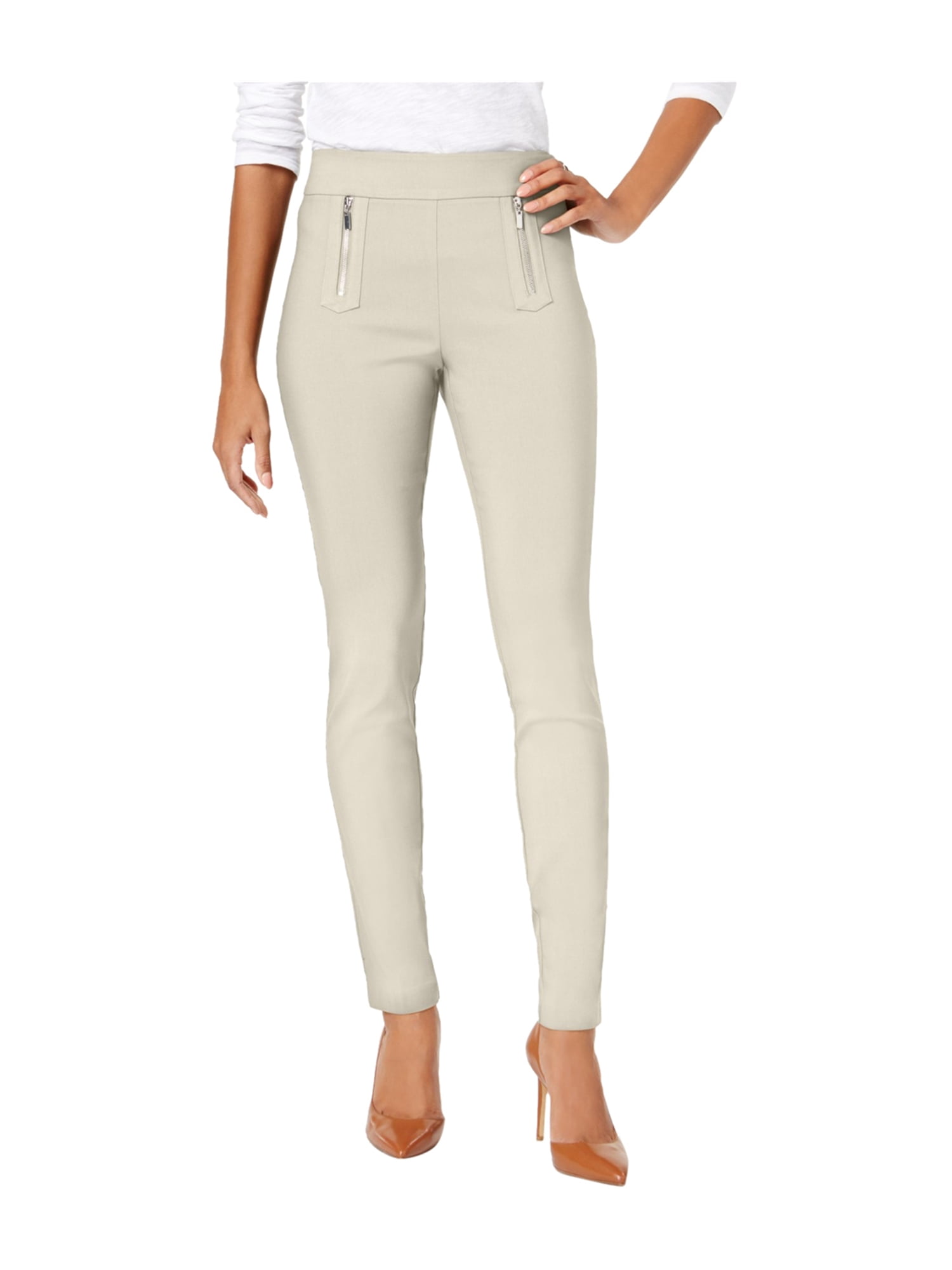 I-N-C Womens Zipper-Detail Casual Trousers toadbeige 12x30 | Walmart Canada