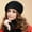 Black, variant on Fesfesfes Winter Hats For Women French Beret Dressing Hat Beanie Pillbox Hat Wool Warm Hat