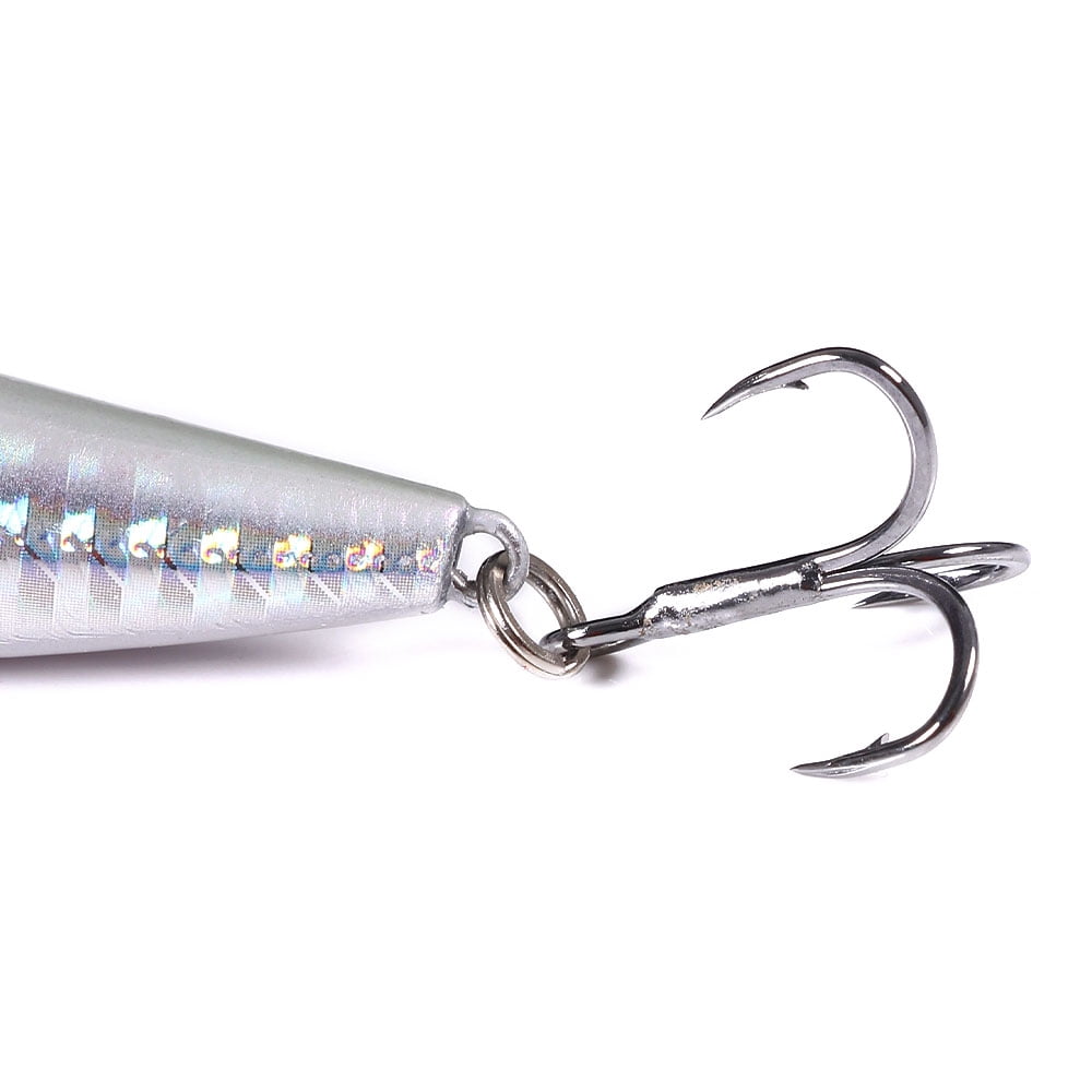 HENGJIA Fishing Lures Large Hard Bait Minnow VIB Lure with Treble Hook Life-Like Swimbait Fishing Bait Popper Crankbait Sinking Lure for Trout Bass Walleye Redfish, 6PCS