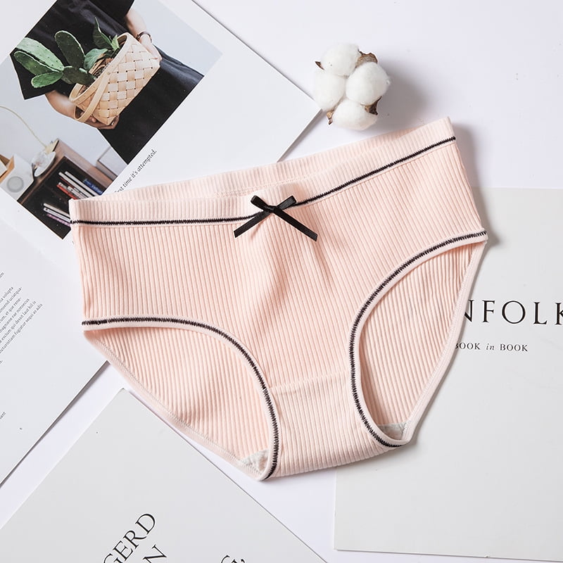 Anself Women Cotton Panties Underwear Soft Briefs Underpants UltraThin Breathable Mid Rise