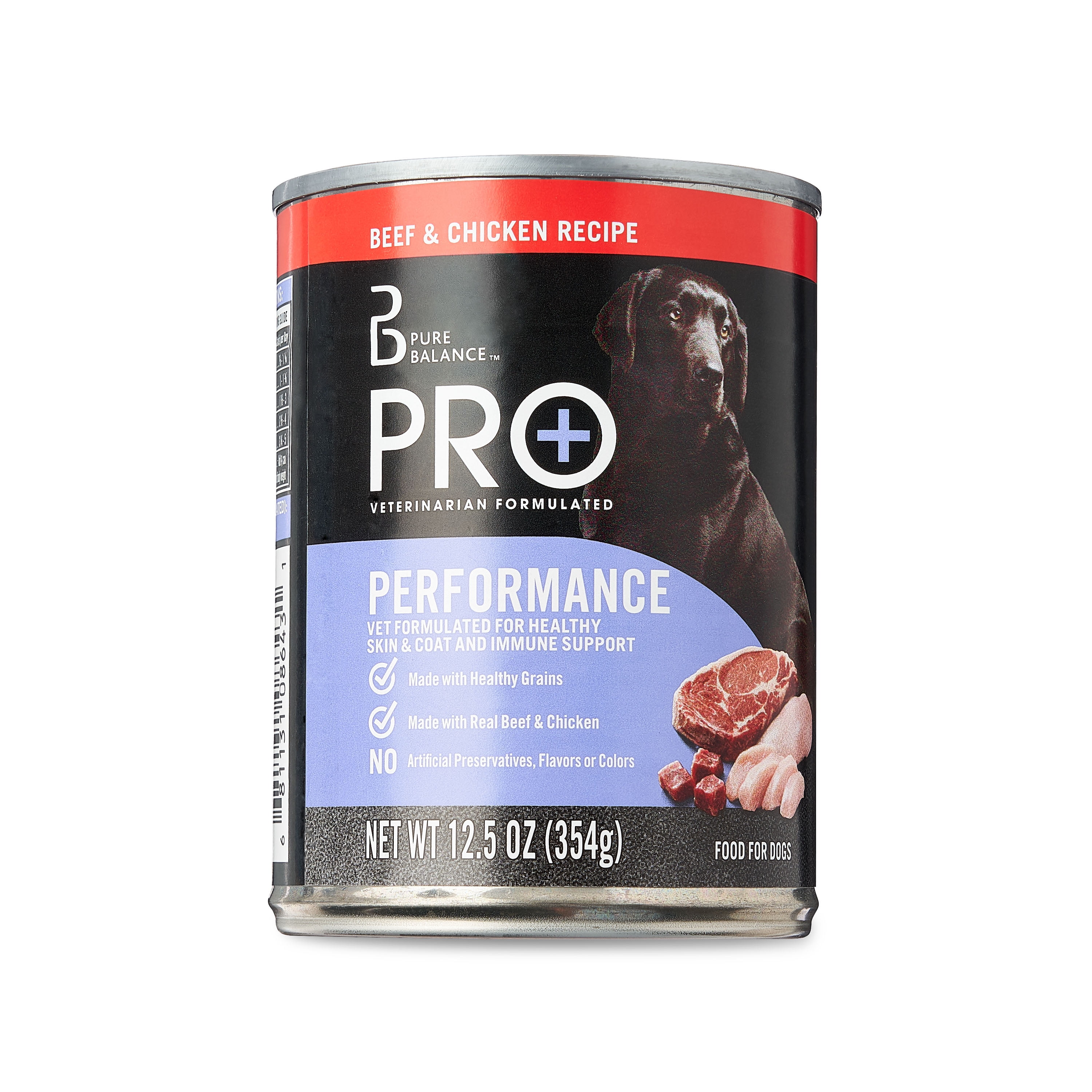 Pure Balance Pro+ Performance Wet Food for Dogs, Beef & Chicken Recipe, 12.5 oz