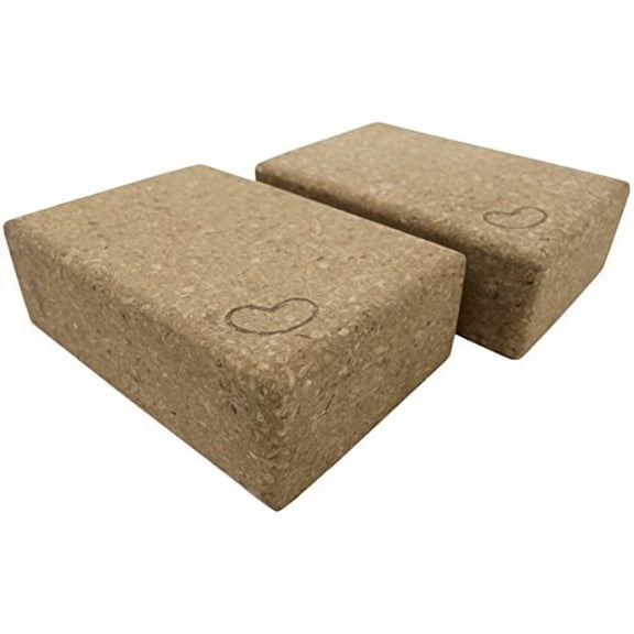 Yoga Blocks - Eco Friendly Foam 2 PCS Yoga Block Non-Slip Durable Fitness for Improve Strength, Flexibility - Cork