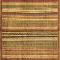 thumbnail image 1 of Ahgly Company Indoor Square Abstract Brown Modern Area Rugs, 7' Square, 1 of 4