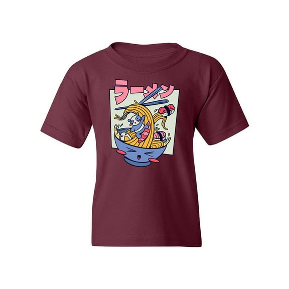 Ramen Surfing T-Shirt Juniors -Smartprints Designs, x-Small