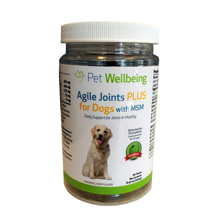 Dog Joint Pain Supplement - Agile Joints PLUS for Dogs - by Pet