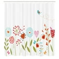 thumbnail image 3 of Ambesonne Flower Shower Curtain, Romantic Hearts Design, 69"Wx75"L, Multicolor, 3 of 5