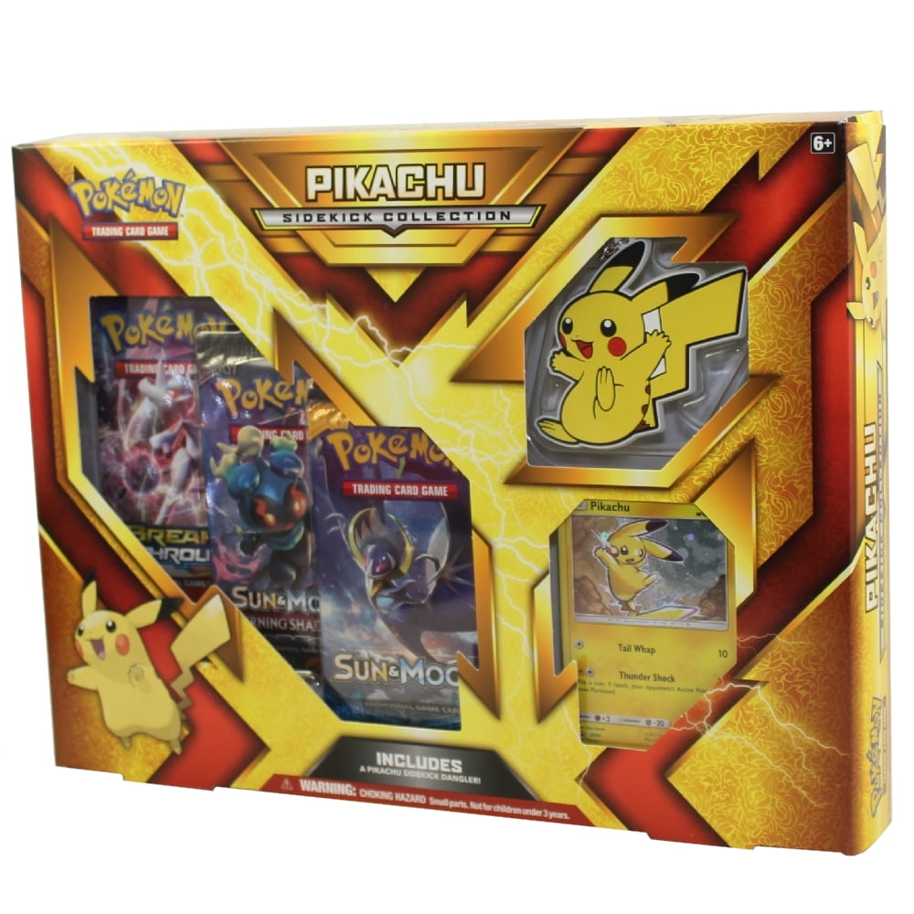 Pokemon Cards Sidekick Collection PIKACHU (3 Packs, 1 Dangler & 1