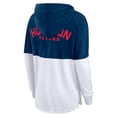 thumbnail image 3 of Women's Fanatics Navy/White Houston Texans Backup Option Long Sleeve Hoodie T-Shirt, 3 of 4