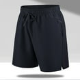 thumbnail image 2 of kamemir Athletic Shorts for Men Mens Shorts Casual Drawstring Elastic Waist Workout Shorts(Dark Blue,XL), 2 of 5