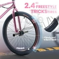 thumbnail image 5 of BMX Bikes for 6-14, Cuoote 24 Inch Bicycle with High-Carbon Steel BMX Frame, 360° Handlebar Rotation, 5 of 7