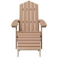 thumbnail image 4 of vidaXL Patio Adirondack Chairs 2 pcs with Footstools HDPE Brown, 4 of 4