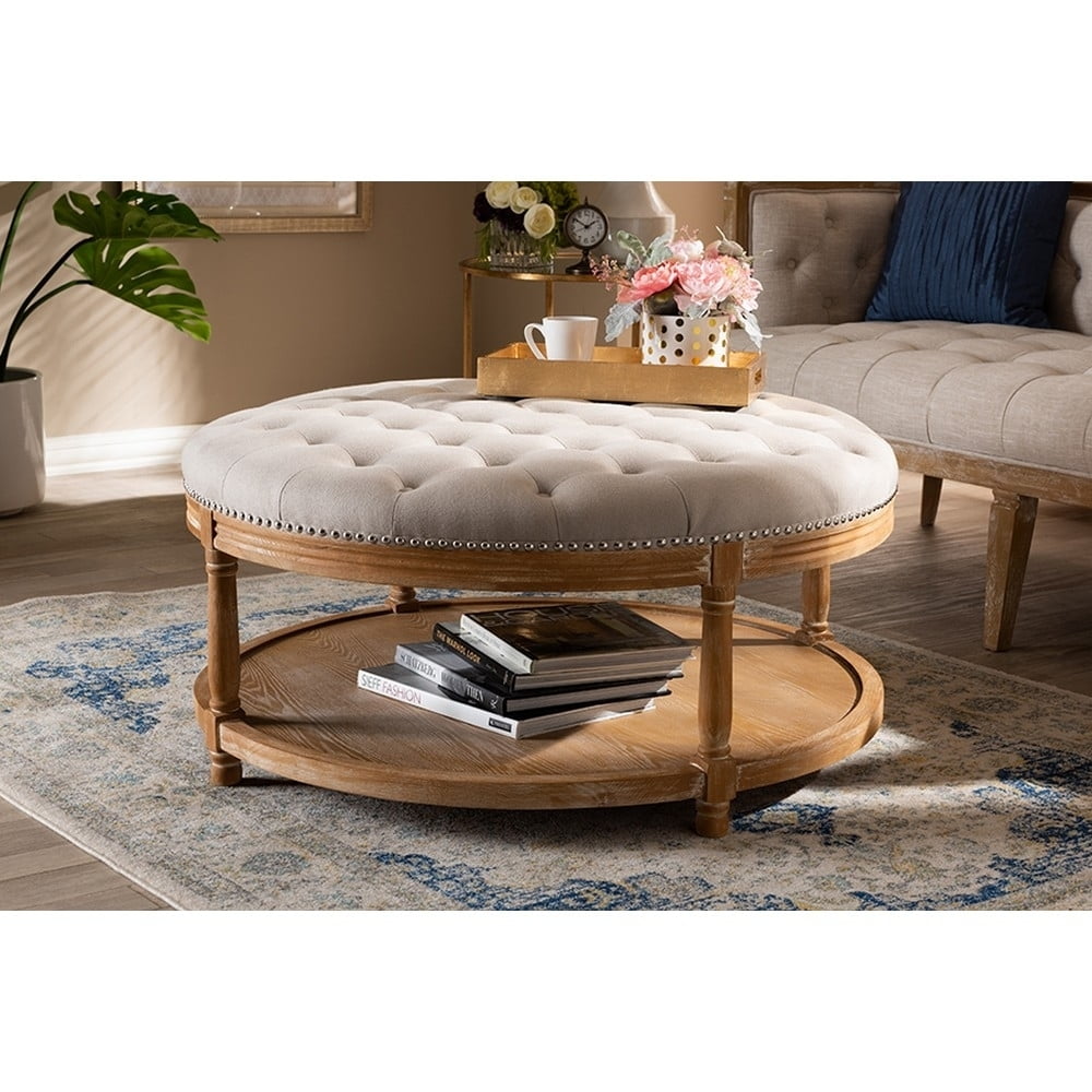 Woodberry tufted cocktail ottoman deals