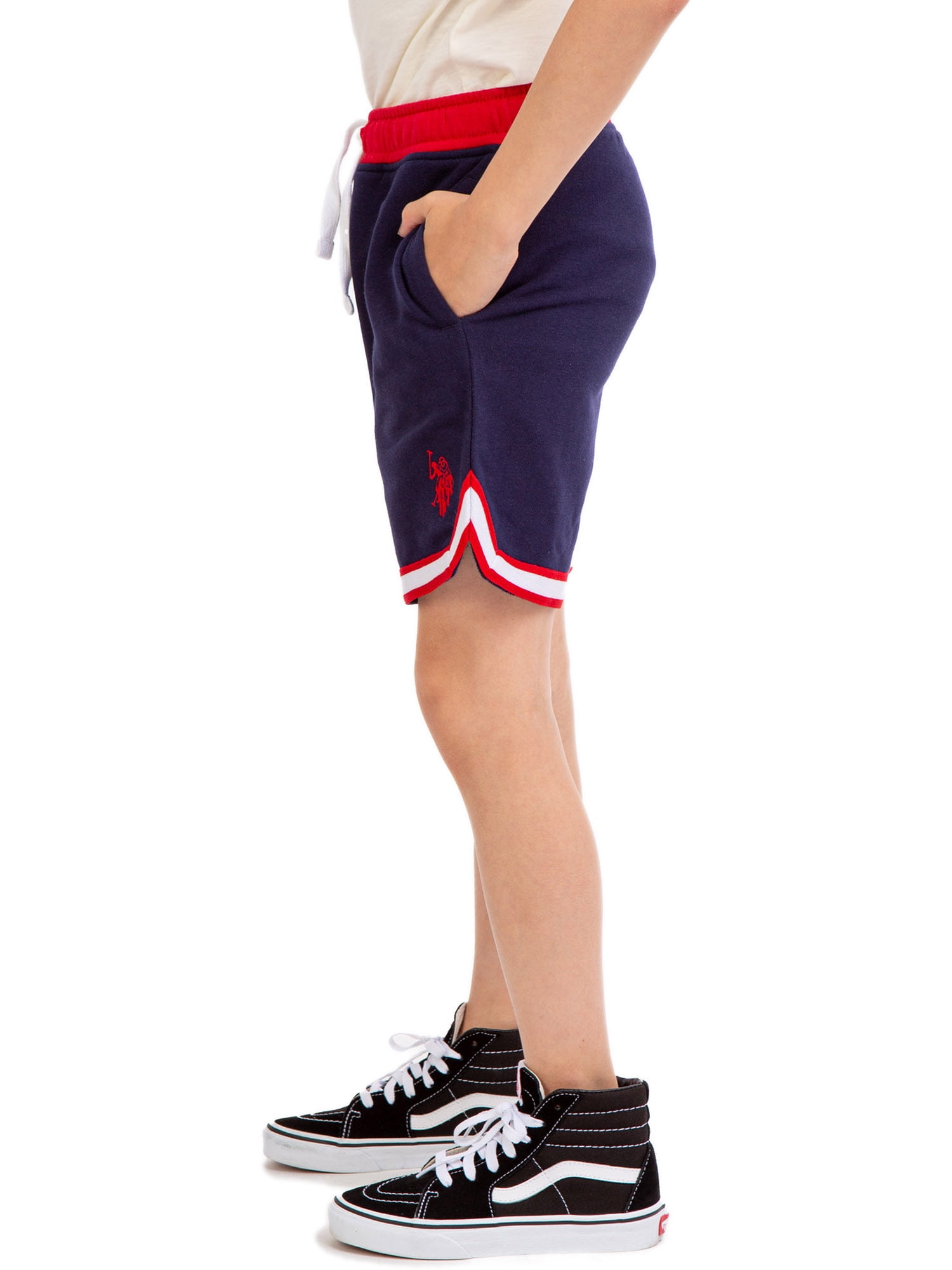 U.S. Polo Assn. Boy's Stripe Terry Shorts, Sizes 4-18 U.S. Polo Assn. Boy's Stripe Terry Shorts, Sizes 4-18