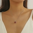 thumbnail image 4 of Juwaliy Collar de Libélula Corazón Piedra de Nacimiento de Enero Collar Granate CZ Dije de Plata Esterlina 925 Joyería Roja Regalos para Mujeres Cumpleaños Navidad Día de la Madre, 4 of 10