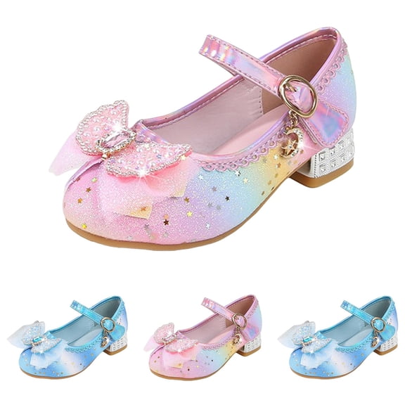 CAIXIA Toddler Girl Sandals Girls Heels Dress Shoes Flower Girl Closed Toe Heels Ankle Strap Wedding Party School Miya Toddler Little Big Kid Pump Shoes,11