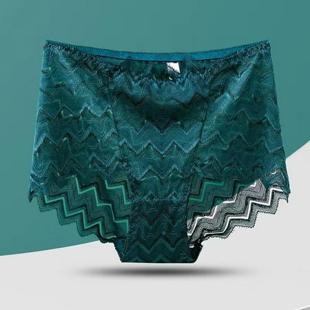 Great Price: Panty  Ropa Interior de Mujer  Women Solid Color Underwear High Waisted Lace Tight And Breathable Underwear Panties SOPATENOR Army Green XL