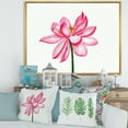 thumbnail image 2 of Designart 'Ancient Detail of A Pink Lotus' Traditional Framed Canvas Wall Art Print, 2 of 5