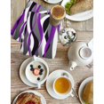 thumbnail image 4 of Purple Stripe Kitchen Dish Towels for Drying Dishes Set of 2, Black Grey White Gradient Striped Geometric Waffle Weave Microfiber Hand Tea Bathroom Towels Quick Dry & Absorbent Towel 15.7x23.6, 4 of 7