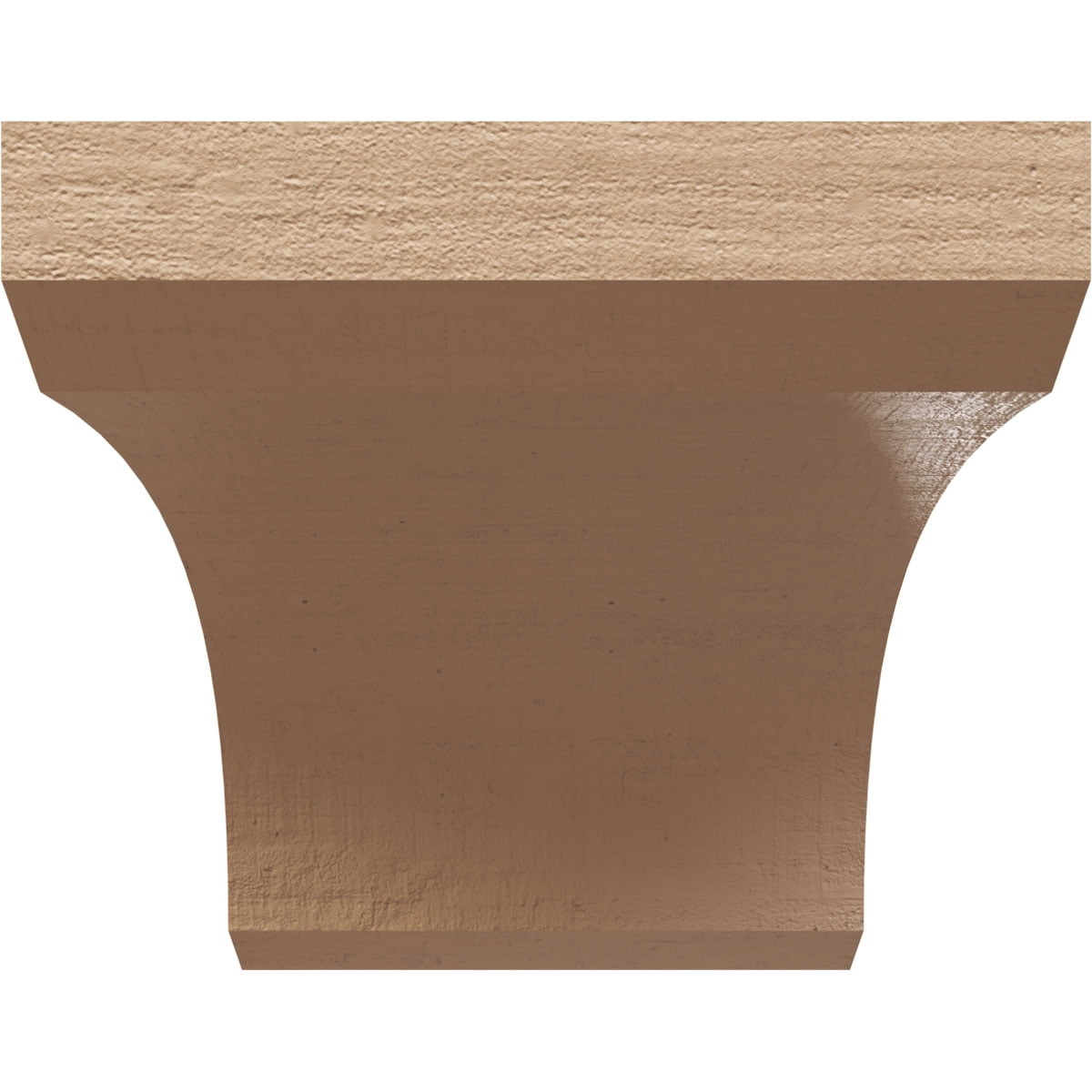 9"W x 18"D x 9"H Wide Legacy Rough Cedar Woodgrain TimberThane Corbel, Primed Tan
