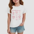 thumbnail image 2 of Toddler Girls Short Sleeve T-Shirts School Uniform Quick Dry 24 Months 2t 3t 4t 5t 6t 7t Athletic Tops Dance Casual Beach Vacation Summer Wear Gibobby,7-8 Years,White, 2 of 5