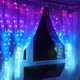 thumbnail image 3 of Cortina de luces LED de 300 LED, color rosa, morado y azul, con degradado, para Navidad, con luces de arcoíris, para decoración de habitación de niñas, 3 x 3 m, 3 of 4