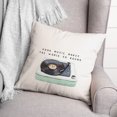thumbnail image 2 of Creative Products Good Music Makes the World Go Round Record Player 18x18 Spun Poly Pillow, 2 of 2