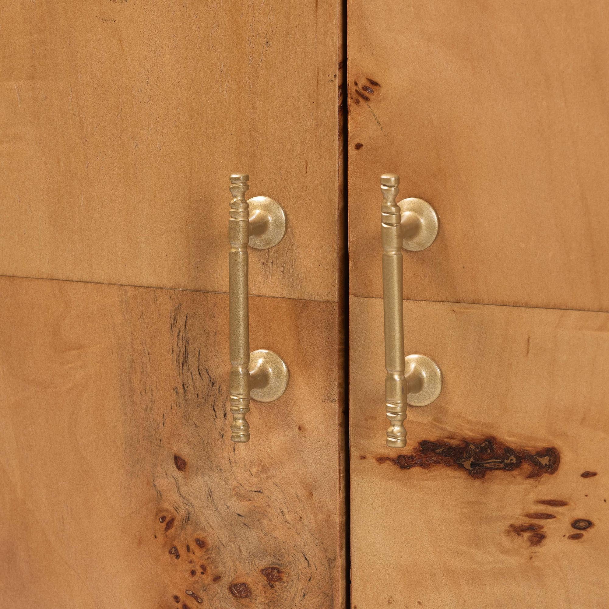 bali & pari Latika Modern Storage Cabinet, 2-Shelf, Mappa Burl