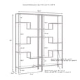 thumbnail image 5 of Crosley Furniture Sloane Art Deco Glass Metal Etagere in Gold (Set of 2), 5 of 7