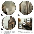 thumbnail image 3 of Designart "Neutral Antique Waterway Hue" Canals Metal Art Print Set, 3 of 5